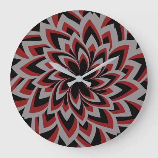 VOLLSTÄNDIGE BLUME GROßE WANDUHR (Vorderseite)