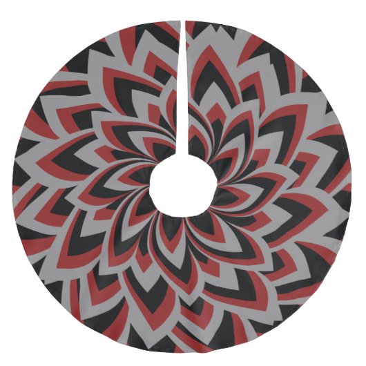 VOLLSTÄNDIGE BLUME POLYESTER WEIHNACHTSBAUMDECKE (Vorderseite)