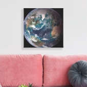 Vollständige Darstellung der Erde mit globalen Dat Leinwanddruck (Insitu (Wohnzimmer))
