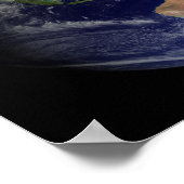 Vollständige Erde aus dem Weltraum mit Australien Poster (Ecke)