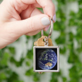 Vollständige Erde aus dem Weltraum mit Australien Schlüsselanhänger (Hand)