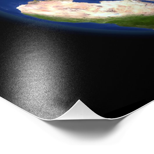 Vollständige Erde, die den arktischen Raum zeigt Fotodruck (Ecke)