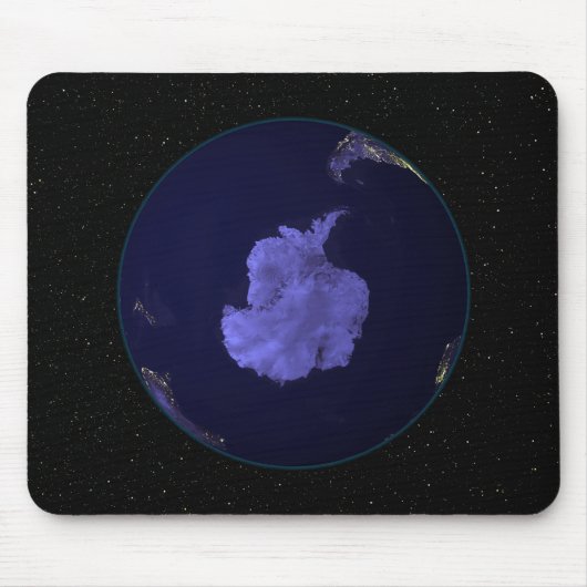 Vollständige Erde in der Nacht mit Lichtern in den Mousepad (Vorne)