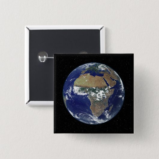 Vollständige Erde mit Afrika und Europa Button (Vorne & Hinten)