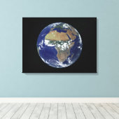 Vollständige Erde mit Afrika und Europa Leinwanddruck (Insitu (Holzboden))