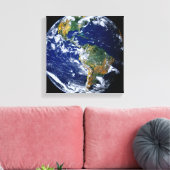 Vollständige Erde mit Amerika Leinwanddruck (Insitu (Wohnzimmer))