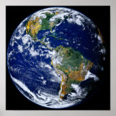 Vollständige Erde mit Amerika Poster (Vorne)