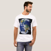 Vollständige Erde mit Amerika T-Shirt (Vorne ganz)