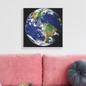 Vollständige Erde mit der Western-Hemisphäre Leinwanddruck (Insitu (Wohnzimmer))