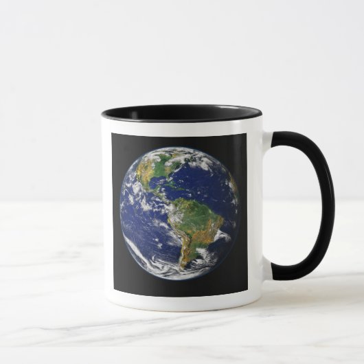 Vollständige Erde mit der Western-Hemisphäre Tasse (Rechts)
