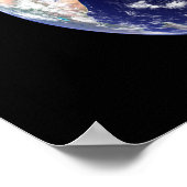 Vollständige Erde mit Europa und Asien Poster (Ecke)