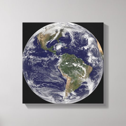 Vollständige Erde mit Hurrikan Paloma Leinwanddruck (Vorderseite)