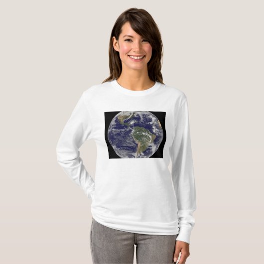 Vollständige Erde mit Hurrikan Paloma T-Shirt (Vorne ganz)