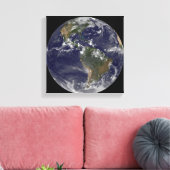 Vollständige Erde mit Nord- und Südamerika 2 Leinwanddruck (Insitu (Wohnzimmer))