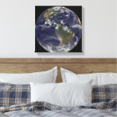 Vollständige Erde mit Nord- und Südamerika 2 Leinwanddruck (Insitu (Schlafzimmer))