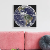 Vollständige Erde mit Nord- und Südamerika 3 Leinwanddruck (Insitu (Wohnzimmer))