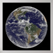 Vollständige Erde mit Nord- und Südamerika 3 Poster (Vorne)