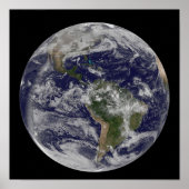 Vollständige Erde mit Nord- und Südamerika 4 Poster (Vorne)