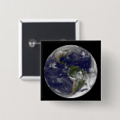 Vollständige Erde mit Nord- und Südamerika 5 Button (Vorne & Hinten)