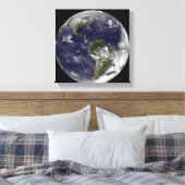 Vollständige Erde mit Nord- und Südamerika 5 Leinwanddruck (Insitu (Schlafzimmer))