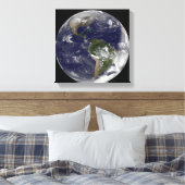 Vollständige Erde mit Nord- und Südamerika 5 Leinwanddruck (Insitu (Schlafzimmer))