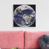 Vollständige Erde mit Nord- und Südamerika 6 Leinwanddruck (Insitu (Wohnzimmer))
