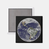 Vollständige Erde mit Nord- und Südamerika 6 Magnet (Vorderseite/Rückseite)