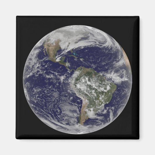 Vollständige Erde mit Nord- und Südamerika 6 Magnet (Vorne)