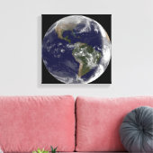 Vollständige Erde mit Nord- und Südamerika 7 Leinwanddruck (Insitu (Wohnzimmer))