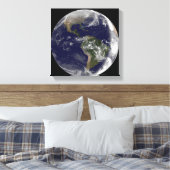 Vollständige Erde mit Nord- und Südamerika 7 Leinwanddruck (Insitu (Schlafzimmer))