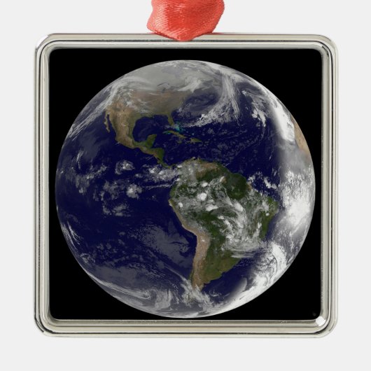 Vollständige Erde mit Nord- und Südamerika 7 Ornament Aus Metall (Vorne)