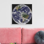 Vollständige Erde mit Nord- und Südamerika Leinwanddruck (Insitu (Wohnzimmer))