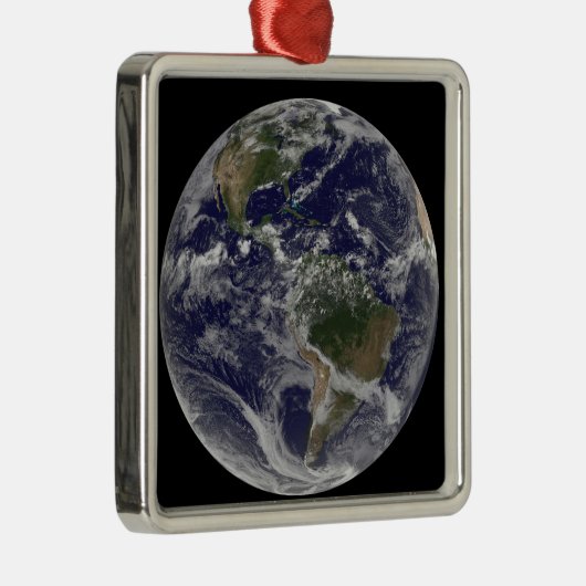 Vollständige Erde mit Nord- und Südamerika Ornament Aus Metall (Rechts)