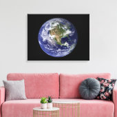 Vollständige Erde mit Nordamerika 3 Leinwanddruck (Insitu (Wohnzimmer))