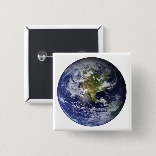 Vollständige Erde mit Nordamerika Button (Vorne & Hinten)