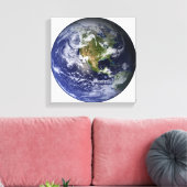 Vollständige Erde mit Nordamerika Leinwanddruck (Insitu (Wohnzimmer))
