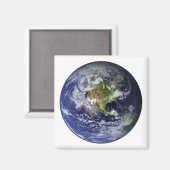 Vollständige Erde mit Nordamerika Magnet (Vorderseite/Rückseite)