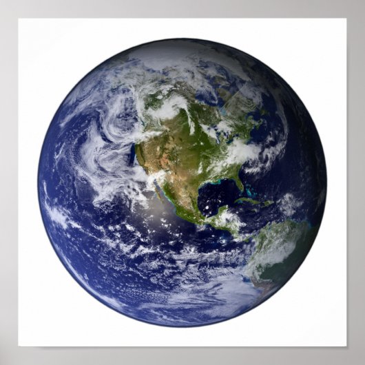 Vollständige Erde mit Nordamerika Poster (Vorne)