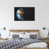 Vollständige Erde mit simulierten Wolken über Afri Leinwanddruck (Insitu (Schlafzimmer))