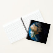 Vollständige Erde mit simulierten Wolken über Afri Notizblock (Innenseite)