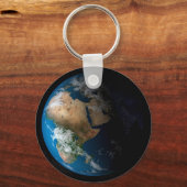 Vollständige Erde mit simulierten Wolken über Afri Schlüsselanhänger (Rückseite)