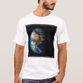 Vollständige Erde mit simulierten Wolken über Afri T-Shirt (Vorderseite)