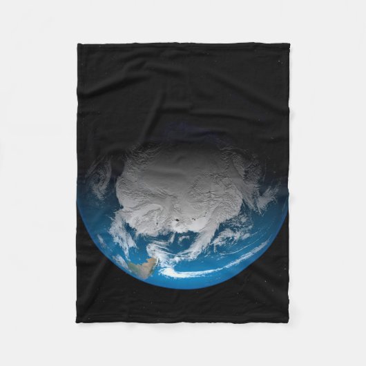 Vollständige Erde mit simulierten Wolken über der Fleecedecke (Vorderseite)