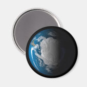 Vollständige Erde mit simulierten Wolken über der Magnet (Vorderseite/Rückseite)