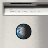 Vollständige Erde mit simulierten Wolken über der Magnet (In Situ (Geschirrspüler))