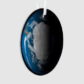 Vollständige Erde mit simulierten Wolken über der Ornament (Vorderseite)