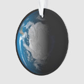 Vollständige Erde mit simulierten Wolken über der Ornament (Vorderseite)