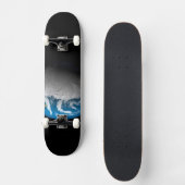 Vollständige Erde mit simulierten Wolken über der Skateboard (Vorderseite)