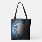 Vollständige Erde mit simulierten Wolken über der Tasche (Rückseite)