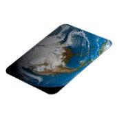 Vollständige Erde mit simulierten Wolken über Nord Magnet (Linke Seite)